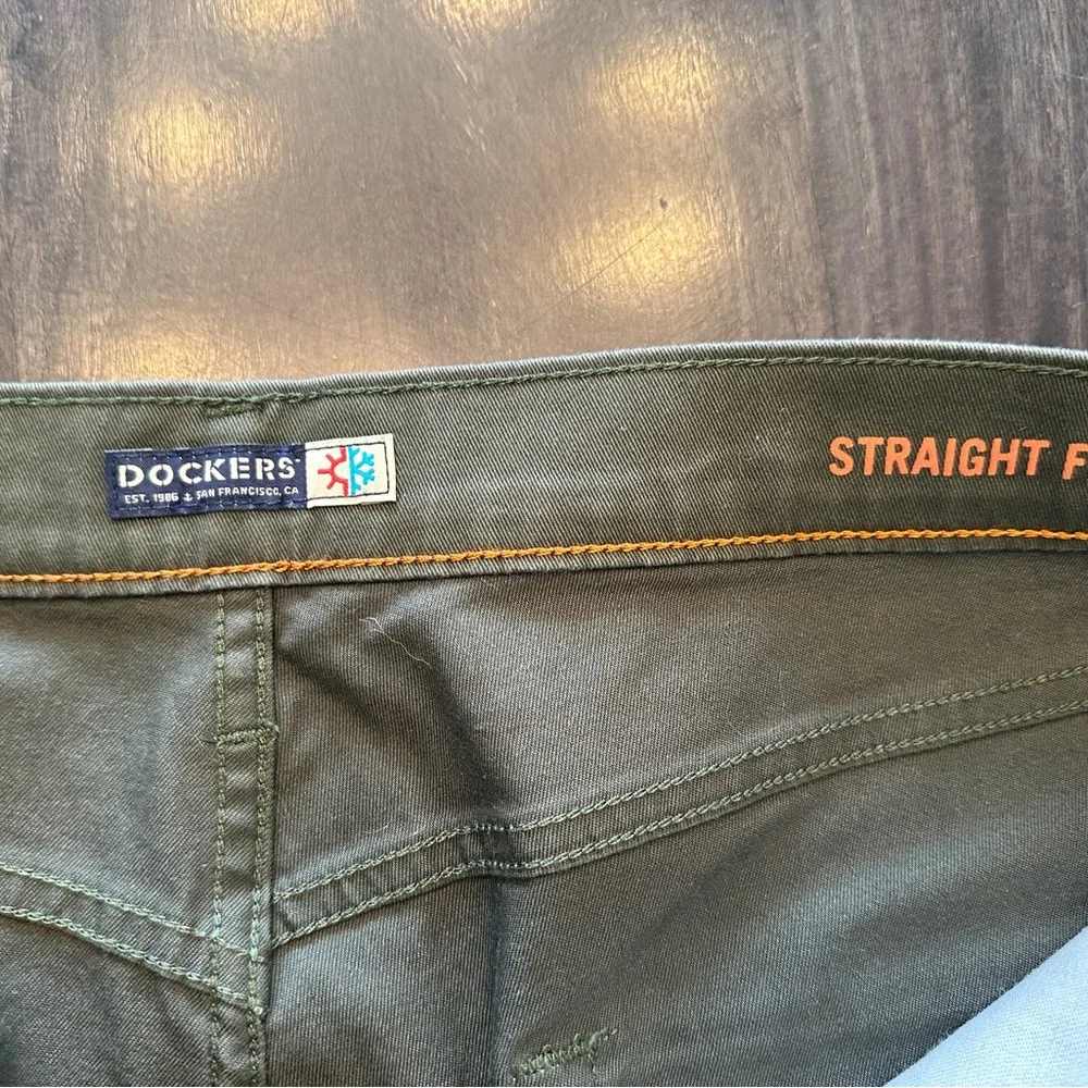 Dockers Green Chinos with Straight Legs